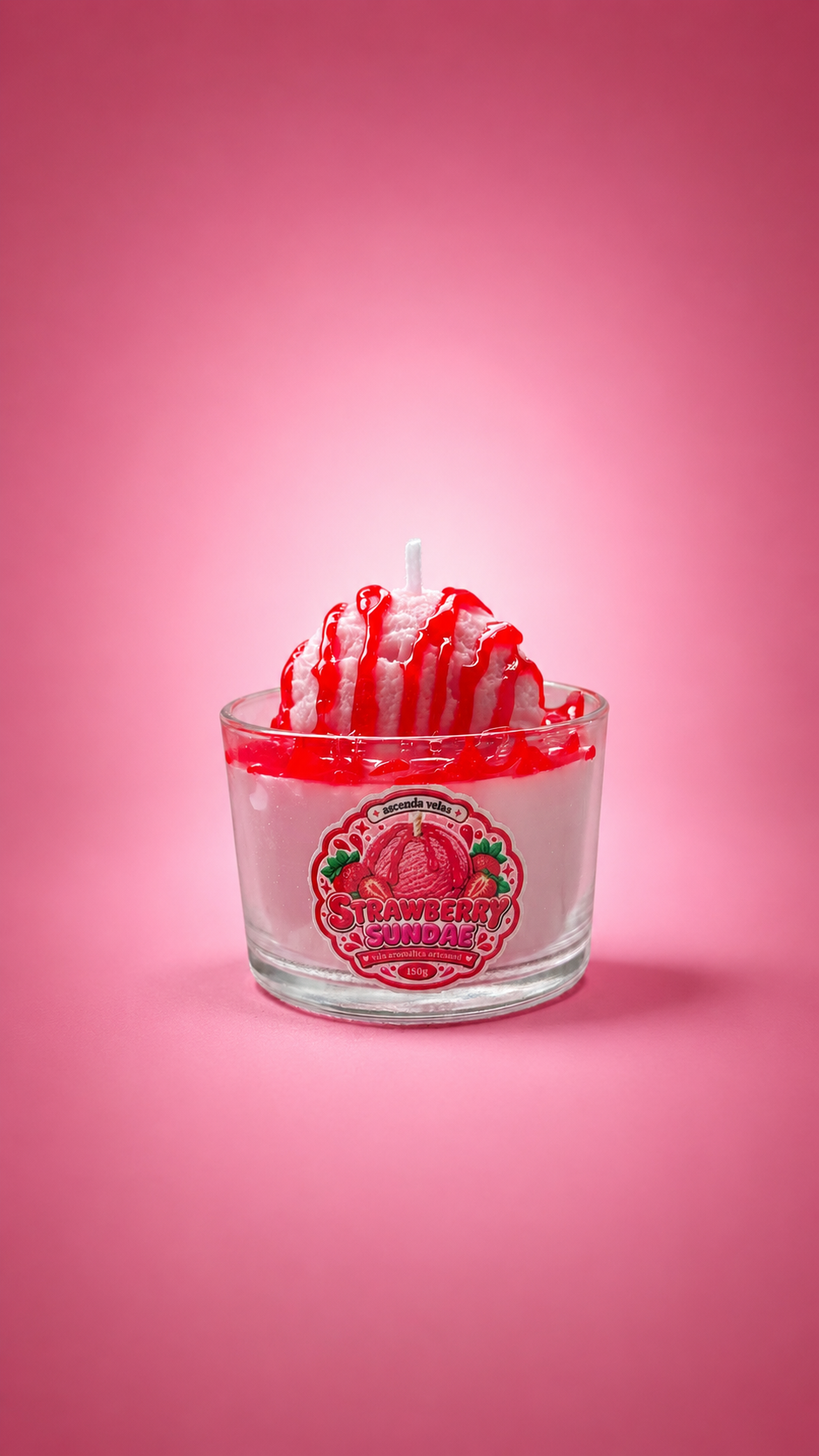 Vela Strawberry Sundae da coleção GELATO