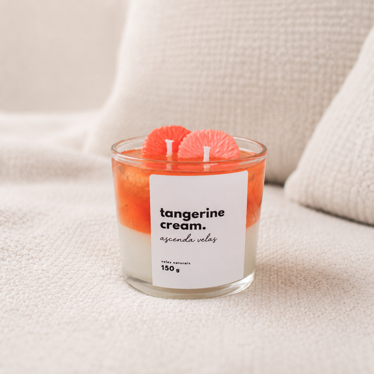 Vela Tangerine Cream da coleção CREAM